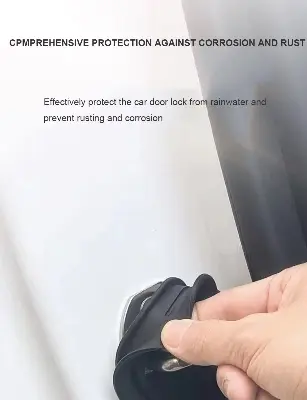 Picture of 4 PCS Luxury Car Door Lock Protection Pad Universal Silicone Cover with Sound Reduction Shock Absorption Exterior Accessories Part