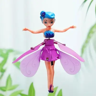 Picture of Rechargeable Gesture Aircraft Girls Toy Hand Sensor Magical Flying Pixie Toy Infrared Sensor Flying Doll