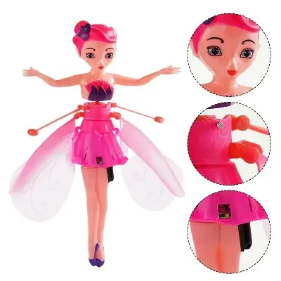 Picture of Rechargeable Gesture Aircraft Girls Toy Hand Sensor Magical Flying Pixie Toy Infrared Sensor Flying Doll
