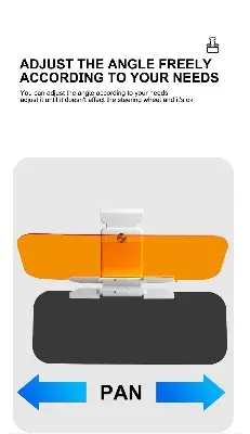 Picture of Car Day Night Anti-Glare Mirror Sports Style Sun Visor Night Vision Goggles Foldable Anti-Dazzle Sunshade