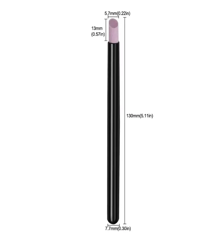 Picture of 2pcs Quartz Cuticle Pusher Stick Ceramic Stone Nail Brush Pen Scrubs Pedicure Dead Skin Cutter Grinding Rod Manicure Tools