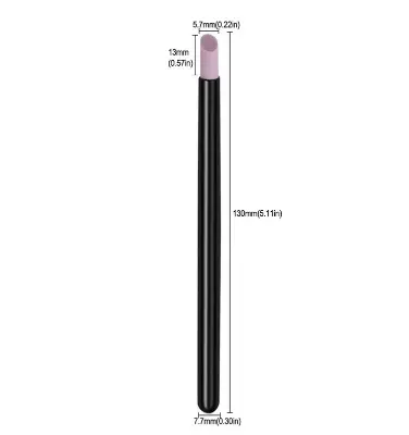 Picture of 2pcs Quartz Cuticle Pusher Stick Ceramic Stone Nail Brush Pen Scrubs Pedicure Dead Skin Cutter Grinding Rod Manicure Tools