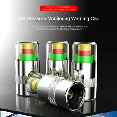 Picture of 4pcs Car and Motorcycle Tire Pressure Indicator, External Valve Cap Sensor