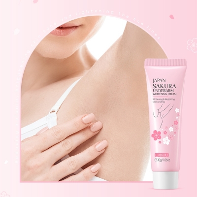 Picture of LAIKOU JAPAN SAKURA UNDERARM WHITENING CREAM BODY LOTION ARMPIT LIGHTEN DARK SPOTS -30G