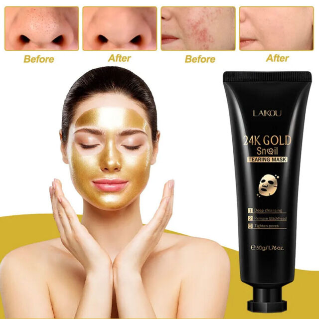 Picture of LAIKOU 24k Tearing Mask, Facial Dirt Remover Mask, Peel Off Mask, Cleansing Mask-50gm