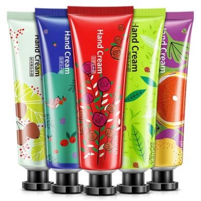 Picture of BIOAQUA Fruits Hand Cream Sets Moisturizing Sakura Hands Cream Anti-chapping Nourishing Repairing Handcream Hand Skin Care-5pcs