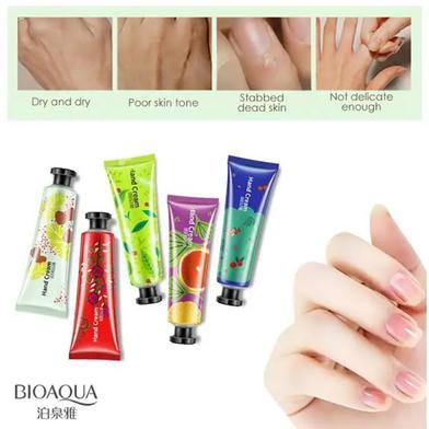 Picture of BIOAQUA Fruits Hand Cream Sets Moisturizing Sakura Hands Cream Anti-chapping Nourishing Repairing Handcream Hand Skin Care-5pcs