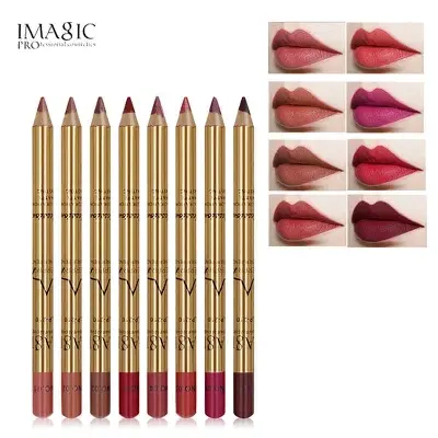 Picture of Imagic 8-Color Lipliner Pencil Long Lasting Waterproof Professional Soft Smooth Colorful Matte Lipstick Cosmetics Makeup Tool