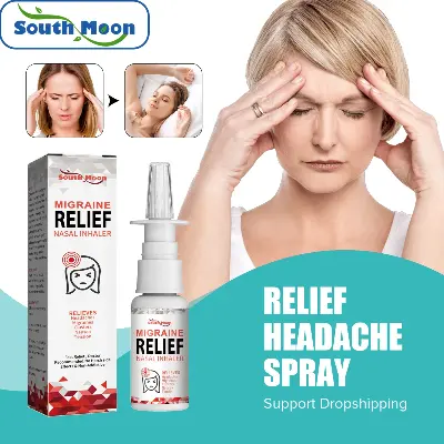 Picture of South Moon Migraine Treatment Nasal Inhaler Headache Relief Improve Rhinitis Nose Congestion Discomfort Easy Breath Sinus Spray-30ml