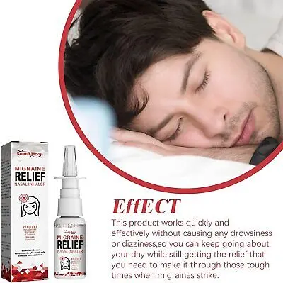 Picture of South Moon Migraine Treatment Nasal Inhaler Headache Relief Improve Rhinitis Nose Congestion Discomfort Easy Breath Sinus Spray-30ml