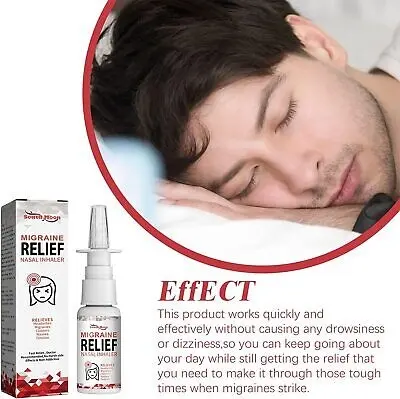 Picture of South Moon Migraine Treatment Nasal Inhaler Headache Relief Improve Rhinitis Nose Congestion Discomfort Easy Breath Sinus Spray-30ml