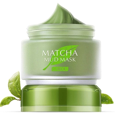 Picture of LAIKOU Green Tea Matcha Mud Facial Mask Oil-Control Moisturizing Blackhead Facial Skin -85gm