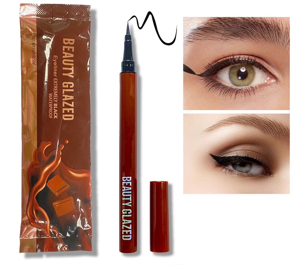 Picture of Beauty Glazed Eyeliner Natural Eye Make Up Super Waterproof Long Lasting Eye Liner Easy To Wear Eyes Makeup Cosmetics Tool-Black