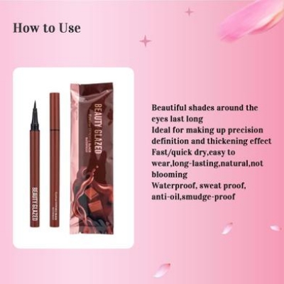 Picture of Beauty Glazed Eyeliner Natural Eye Make Up Super Waterproof Long Lasting Eye Liner Easy To Wear Eyes Makeup Cosmetics Tool-Black