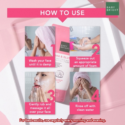 Picture of BABY BRIGHT AHA & GLUTA WHITENING FACIAL FOAM 120G (Made In Thailand)
