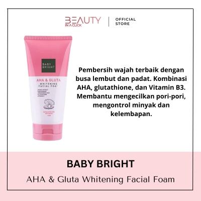 Picture of BABY BRIGHT AHA & GLUTA WHITENING FACIAL FOAM 120G (Made In Thailand)