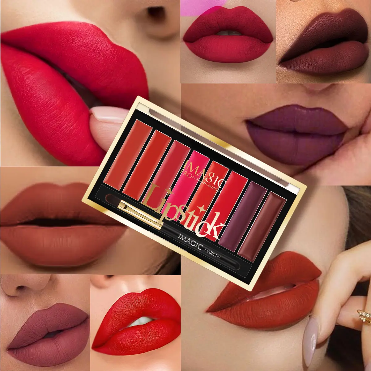 Picture of IMAGIC Matte Lipstick Mousse Waterproof Long Lasting Liptint Palette 8 Colors