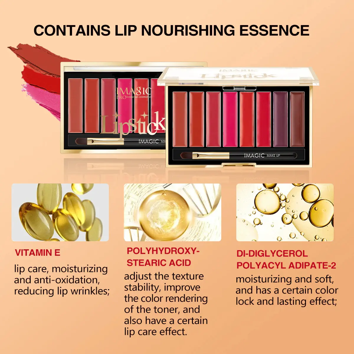 Picture of IMAGIC Matte Lipstick Mousse Waterproof Long Lasting Liptint Palette 8 Colors