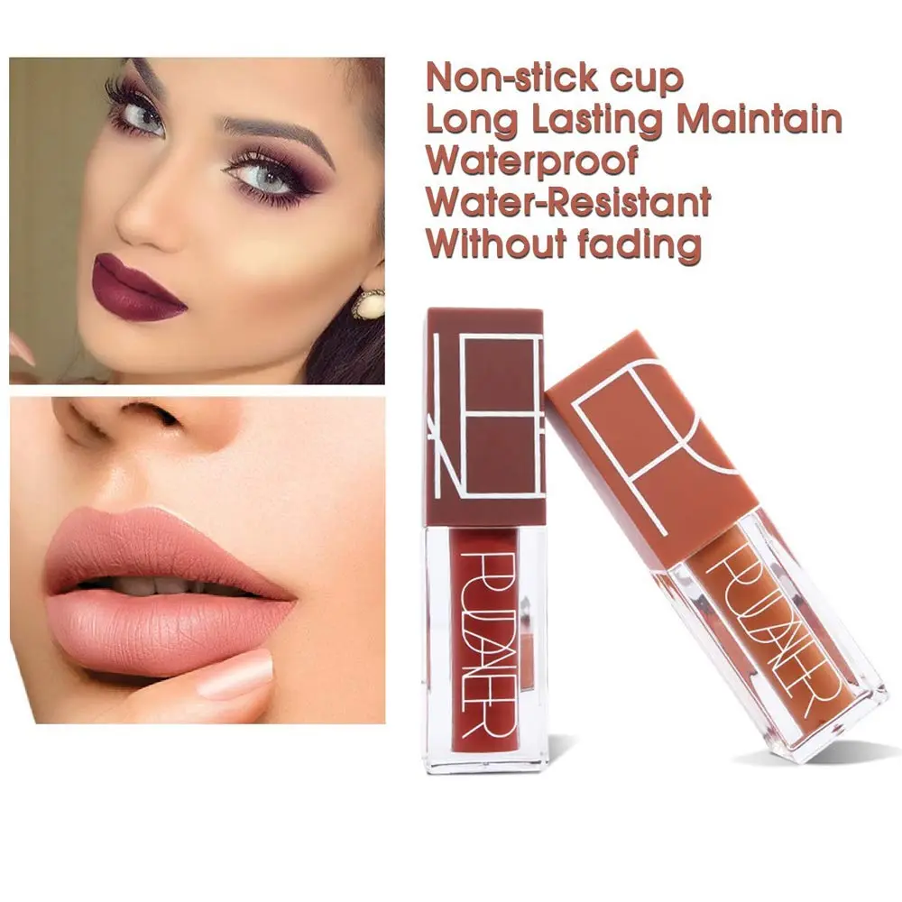 Picture of Pudaier 5pcs Waterproof Long Lasting Matte Liquid Lipstick Matte lipstick Gloss set lipstick set