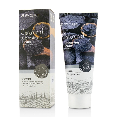 Picture of [3W clinic] sepiolite for facial cleanser charcoal/genuine charcoal cleansing foam, 100 ml