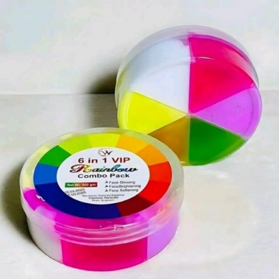 Picture of 6 in 1 Vip Rainbow Combo Face Pack - 500 gm