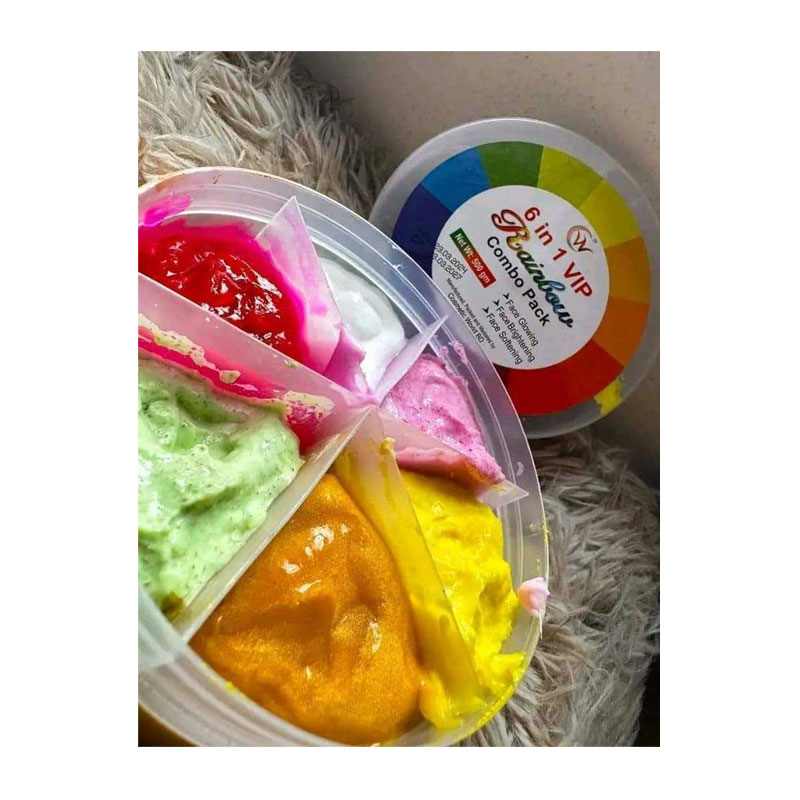 Picture of 6 in 1 Vip Rainbow Combo Face Pack - 500 gm