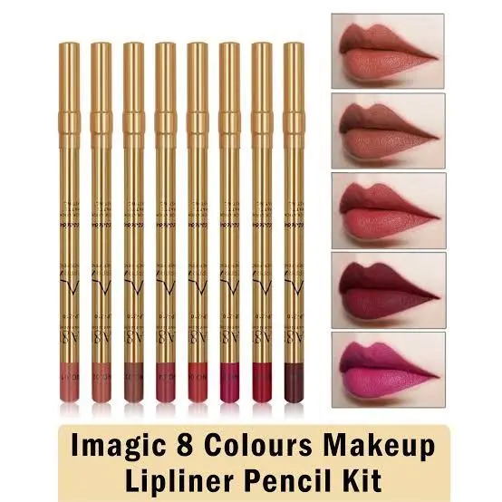 Picture of Imagic 8-Color Lipliner Pencil Long Lasting Waterproof Professional Soft Smooth Colorful Matte Lipstick Cosmetics Makeup Tool