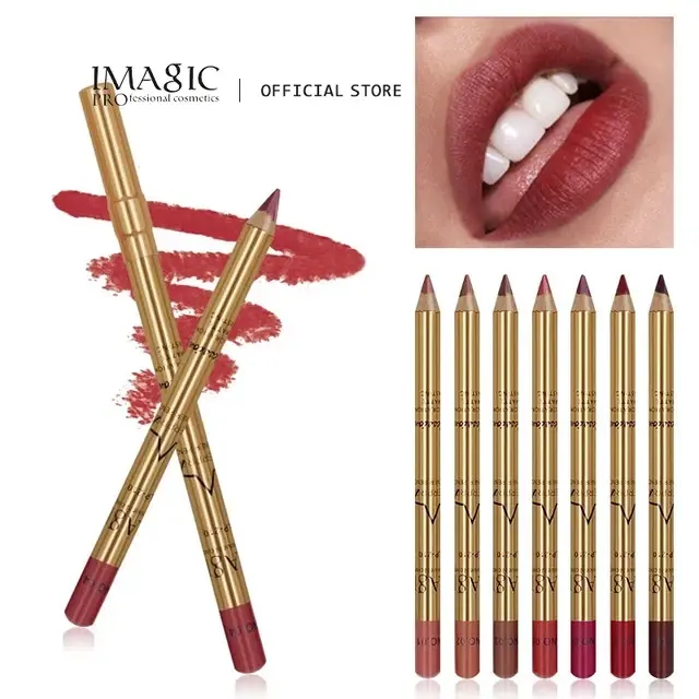 Picture of Imagic 8-Color Lipliner Pencil Long Lasting Waterproof Professional Soft Smooth Colorful Matte Lipstick Cosmetics Makeup Tool