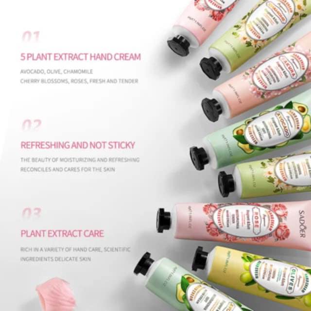 Picture of Sadoer Hand Cream Gift Set 5pack, Mini Hand Care Cream Travel Size for Men and Women