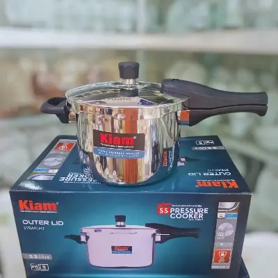 Picture of Kiam Premium Outer Lid Tri Ply Stainless Steel Pressure Cooker-5.5 ltr (5 Years Official Brand Warranty)