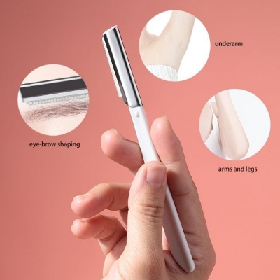 Picture of LMLTOP 3pcs Stainless Steel Eyebrow Razor Set High Quality Face Razors Eyebrow