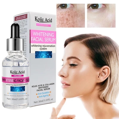 Picture of Kojic Acid Whitening Face Serum Facial Skin Care Anti Aging Wrinkle Moisturize Brighten Liquid Easy Absorbed Non Greasy