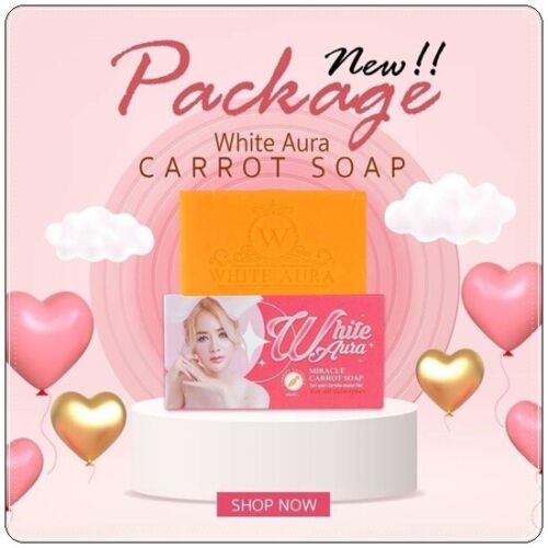 Picture of White Aura Miracle Carrot Soap Revealing Radiant Skin Dark Spots Skin White Clear 160g (Thailand)