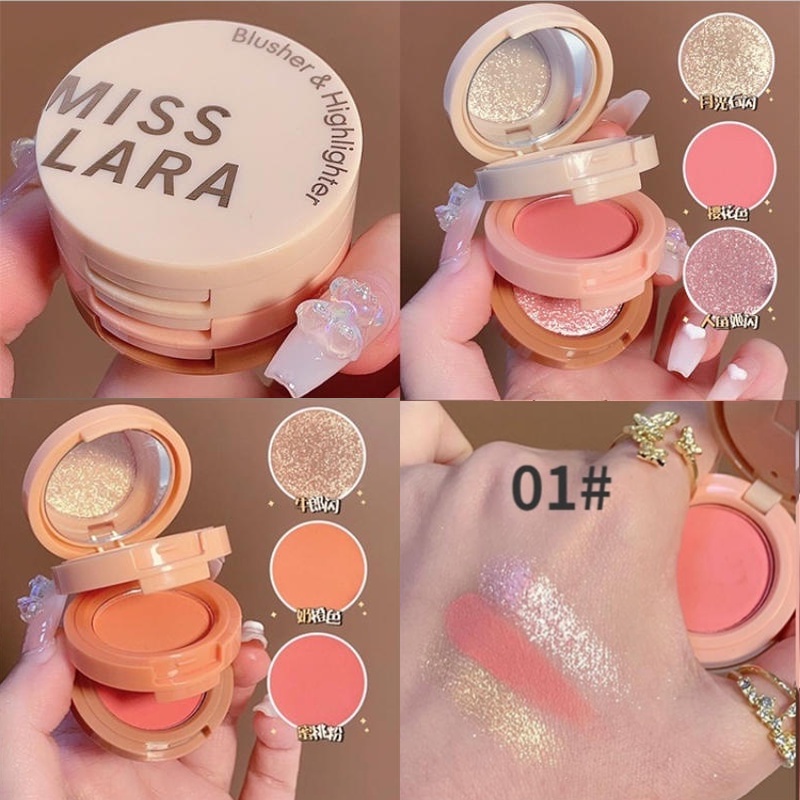 Picture of Miss Lara Blush & Highlighter 3 in 1..Shade : 01
