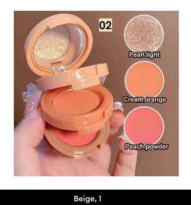 Picture of Miss Lara Blush & Highlighter 3 in 1., Shade : 02