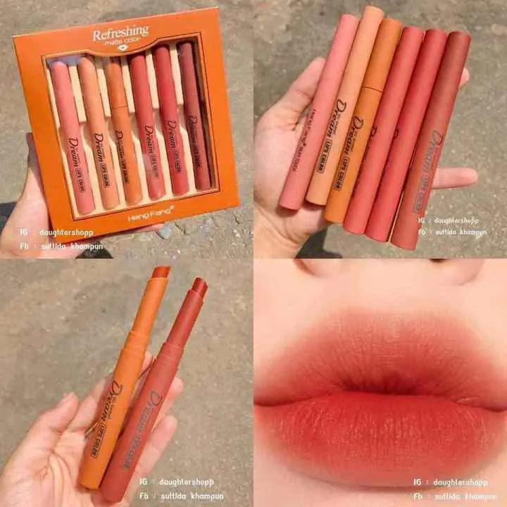 Picture of Hangfang Velvet Matte Lipstick Set 6 Pcs,6 Colours Set