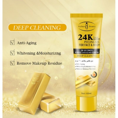 Picture of Aichun beauty 24k pure gold peeling gel for face & body 100 ML
