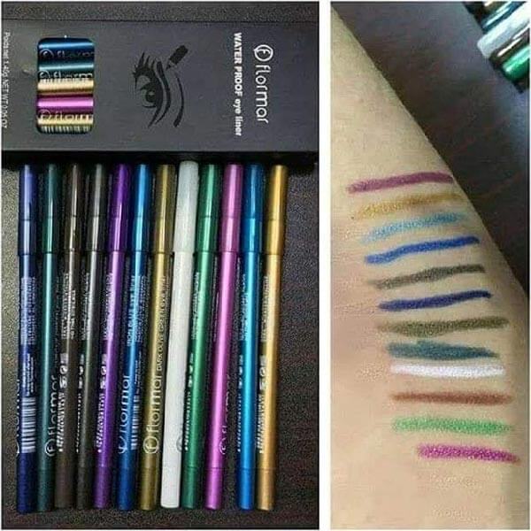 Picture of Waterproof & Long Lasting Colorful Pencil Eyeliner Set of 12 Piece