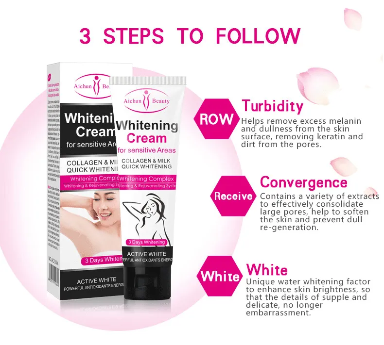 Picture of Aichun Beauty Armpit Whitening Cream Body Underarm Legs and Knees Private Parts Skin Whitening Skin-lightening- 60g