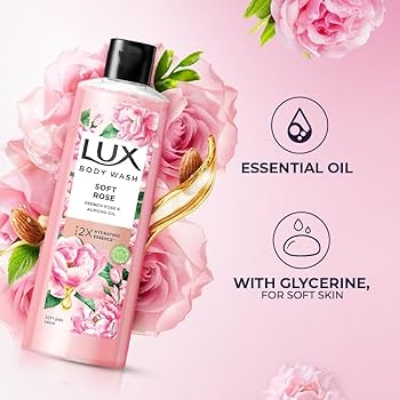 Picture of Lux Body Wash Soft Rose 245ml French Rose & Almond Liquid Body wash | Bangladesh