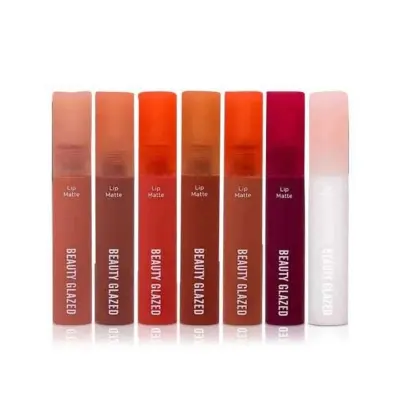 Picture of BEAUTY GLAZED 8PCS LIPS MAKEUP SET LIPSTICK LONG LASTING MOISTURE LIP GLOSS COSMETIC RED LIP MATTE LIPSTICK WATERPROOF
