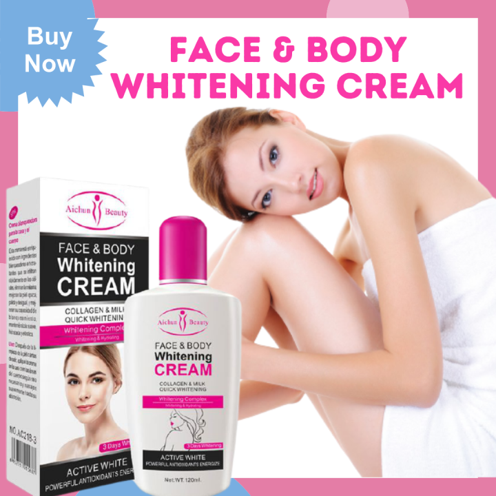 Picture of Aichun Face & Body Whitening Cream, Collagen & Milk Quick Whitening Complex - 120m