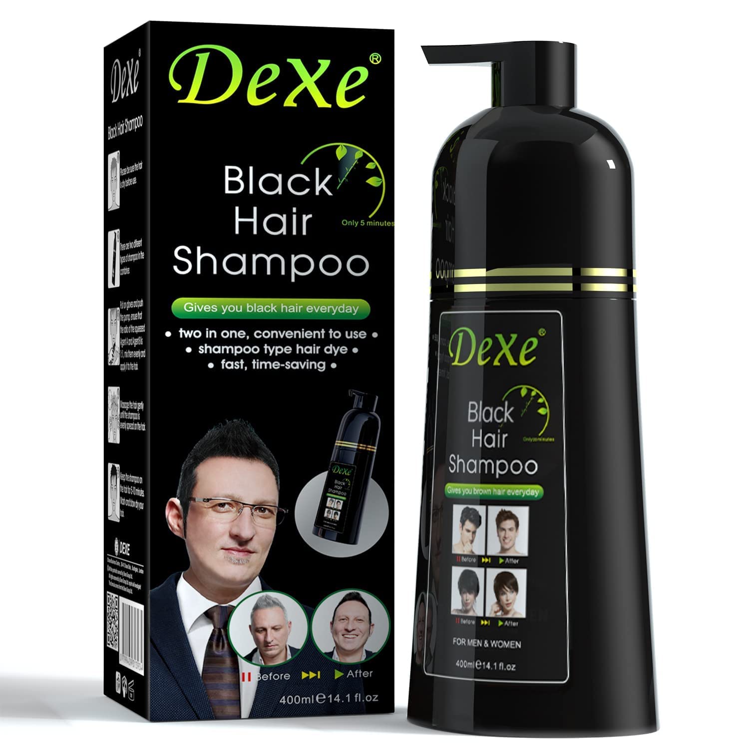 Picture of Dexe Black hair shampoo one bottle 400ml