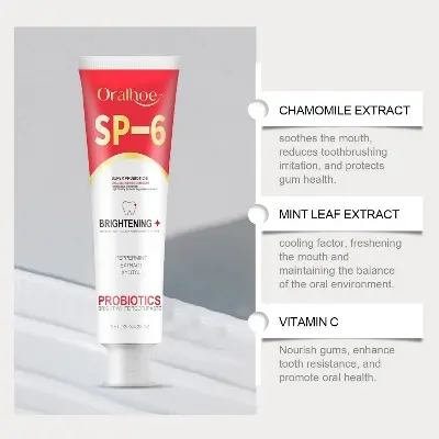 Picture of Oralhoe SP-6 Super Probiotic Bright White Toothpaste - 120g/4.23oz