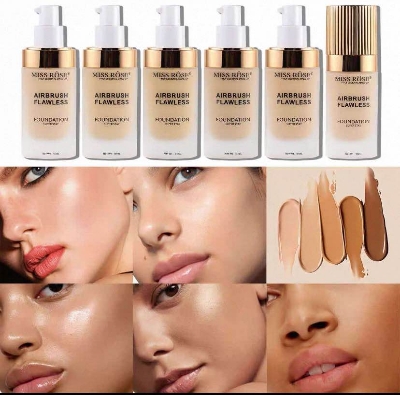 Picture of MISS ROSE 24H Breathable/Soft-Matte Liquid Concealer Foundation Full Buildable Coverage,Control Oil/Hydrating Natural Foundation