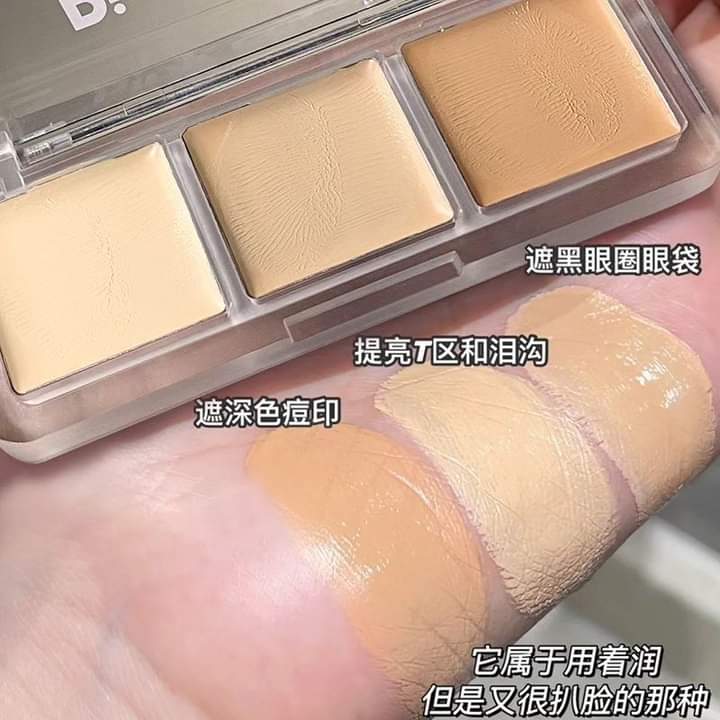 Picture of Pink coco Concealer Contour Palette 3 In 1 Color Correcting Highlight Concealer Contour Makeup Palette Color Correcto