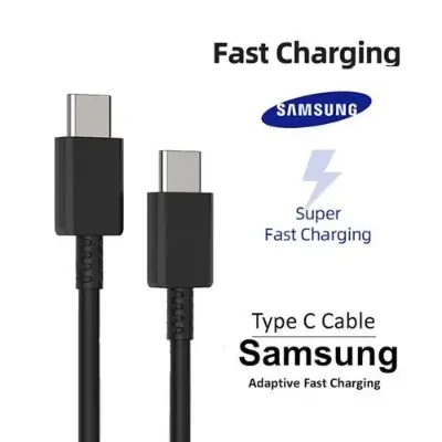 Picture of Exceptional Quality - SAMSUNG Type C to Type C fast Charging USB Cable- Black - Break Trend - Sleek Usage Black