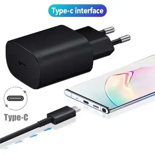 Picture of Exceptional Quality - SAMSUNG Type C to Type C fast Charging USB Cable- Black - Break Trend - Sleek Usage Black
