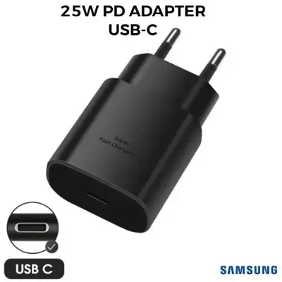 Picture of Samsung 25W PD Fast charger (Only Adapter)- Black 