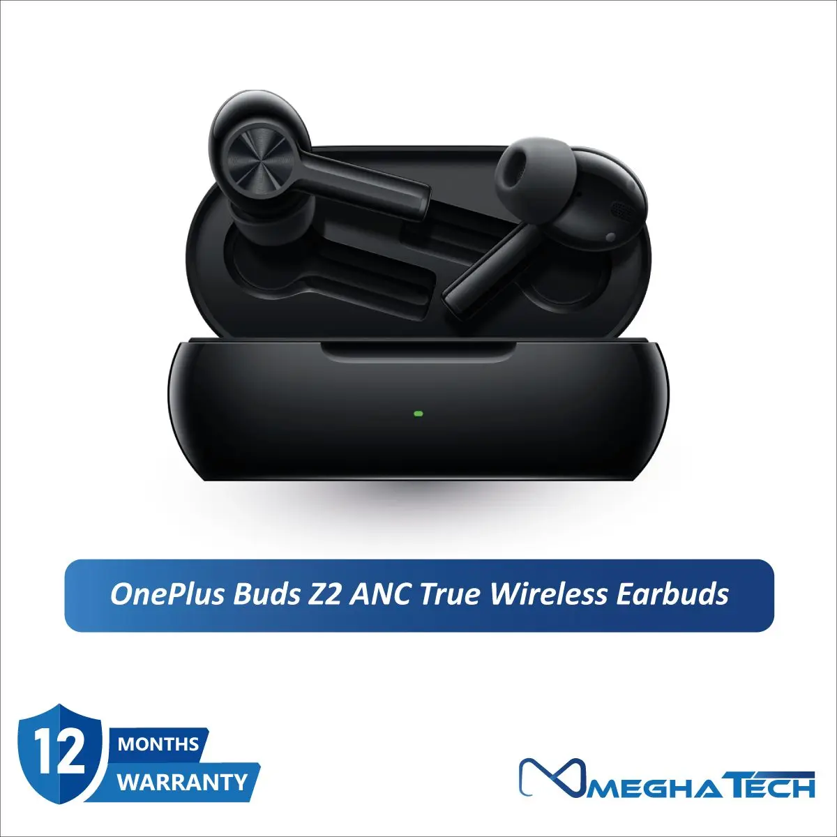 Picture of Oneplus Buds Z2 ANC True Wireless Earbuds - Pearl White/Obsidian Black 